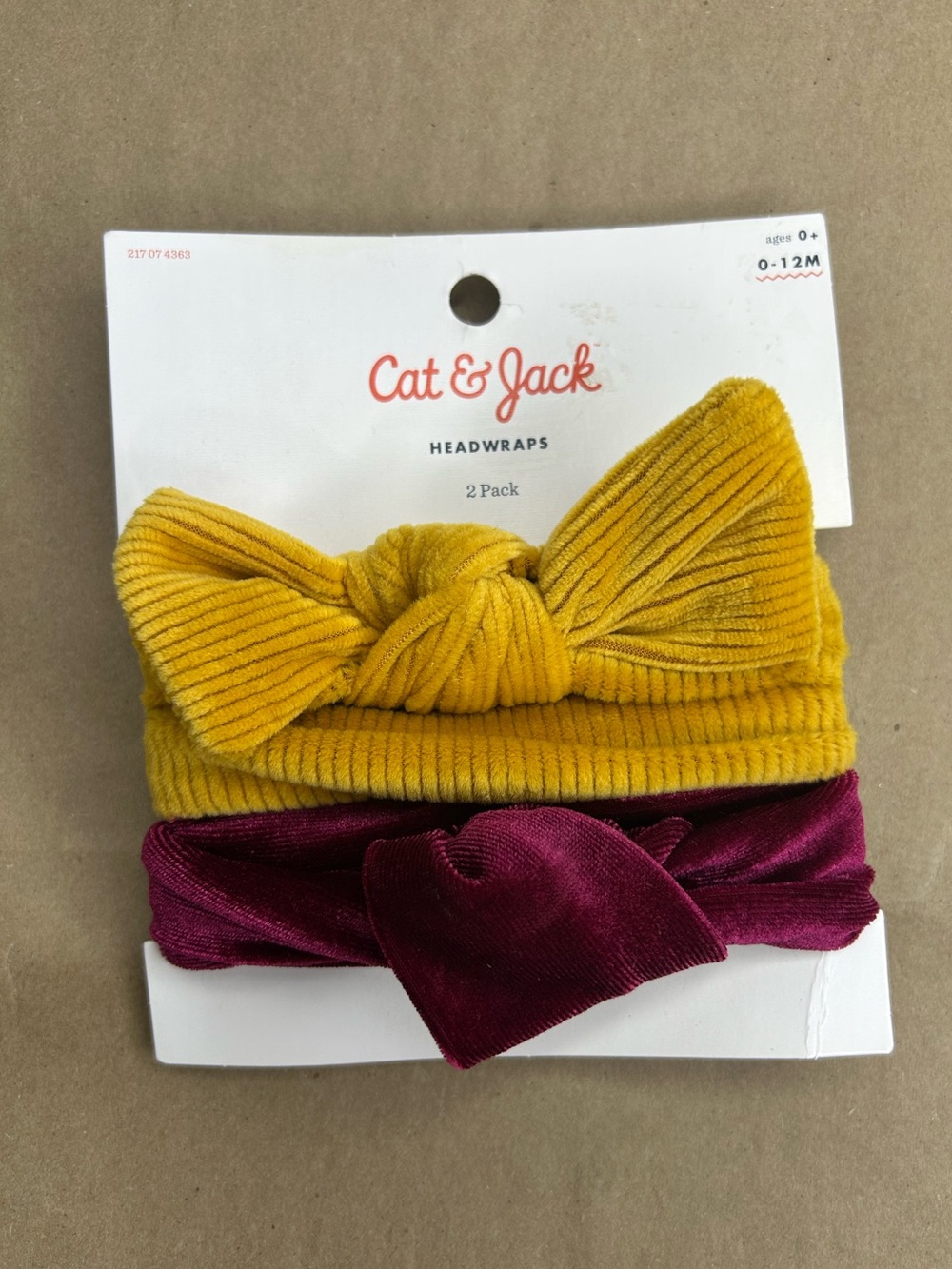 Cat & Jacket Set of 2 Headwraps Hairbands Size 0-12 Months- New